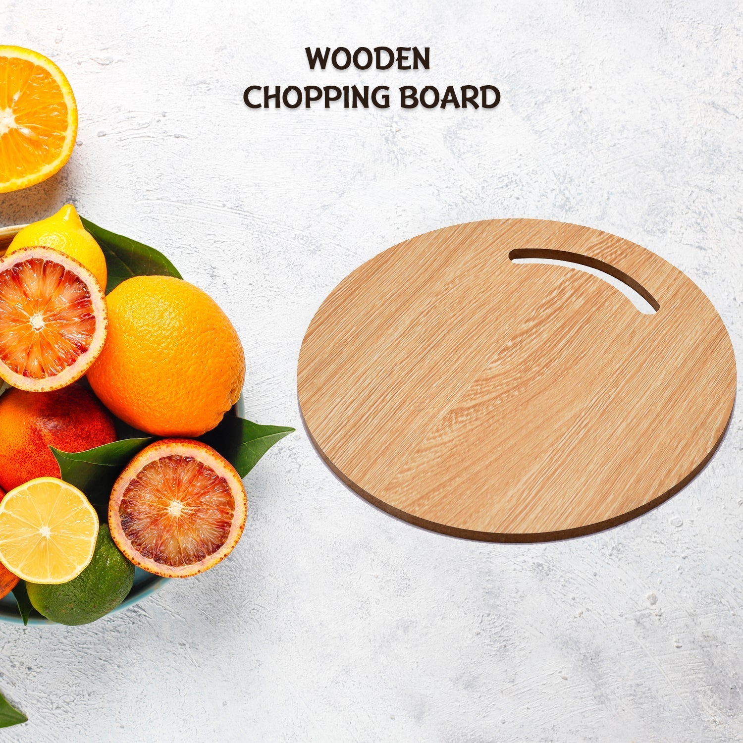 Large round wooden chopping board Large round wooden chopping board